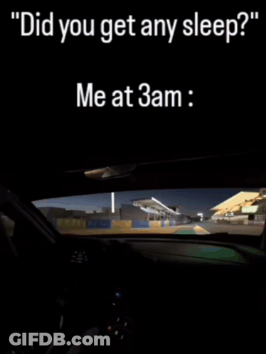 Car With Did You Get Sleep Text GIF