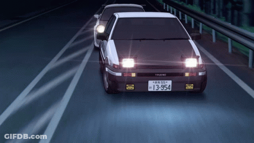 Car With License Plate 13-954 GIF