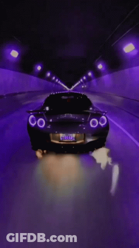 Car With License Plate GTR34K GIF