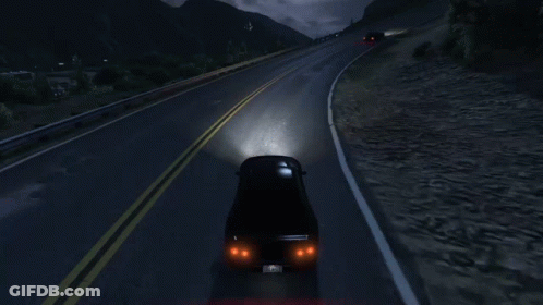 Car With License Plate Saying Chris Single Driving Down Road GIF