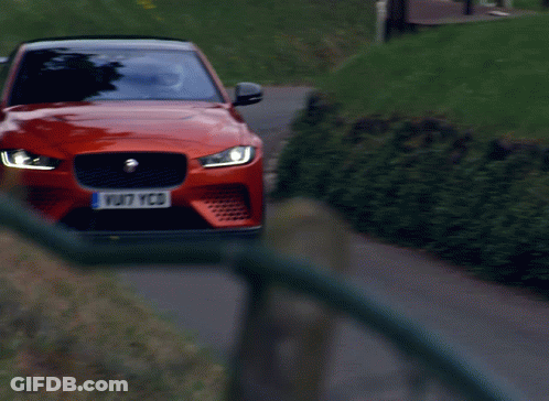 Car With License Plate YCD Driving Down Road GIF