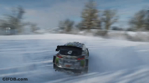 Car With Monster Energy Logo In Snow GIF