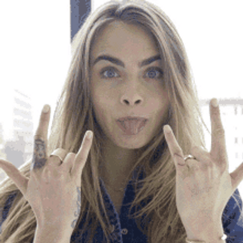 Cara Delevingne Wacky Smile GIF