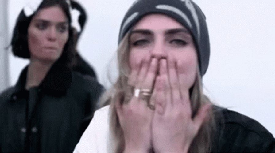 Cara Delevingne Wearing Beanie Hat GIF