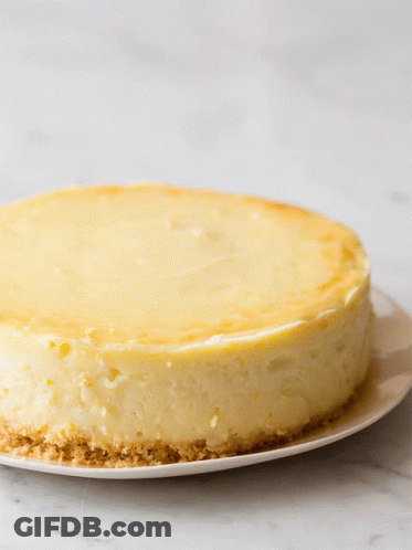 Caramel Poured On Cheesecake GIF
