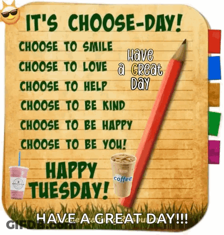 Card Saying Choose Day Choose To Smile Choose To Love Choose To Help Choose To Be Kind GIF