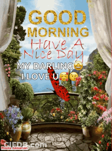 Card Saying Good Morning Have A Nice Day My Darling I Love You GIF