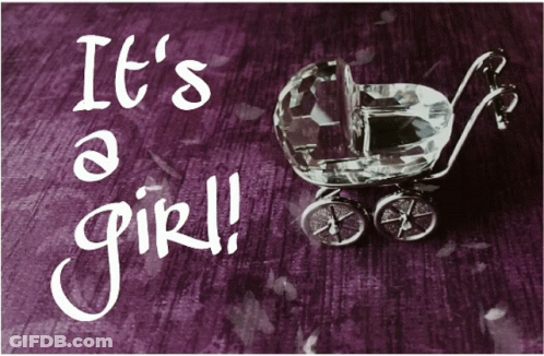 Card Saying It's A Girl GIF