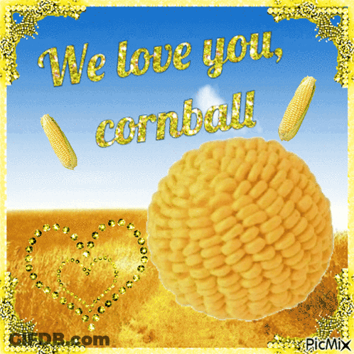 Card Saying We Love You Cornball GIF