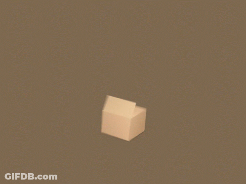 Cardboard Box With Lid Open GIF