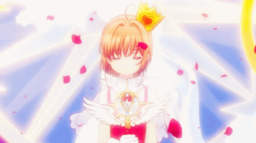 Cardcaptor Sakura Anime Girl Flower Petals GIF