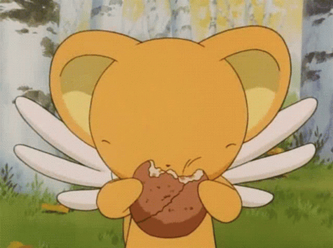 Cardcaptor Sakura Keroberos Eating Food GIF