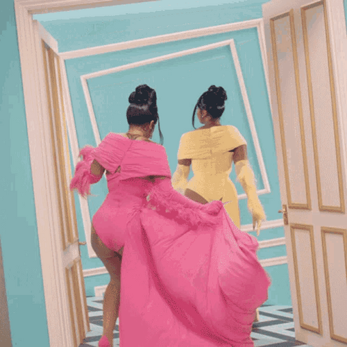 Cardi B And Megan Wap Running GIF