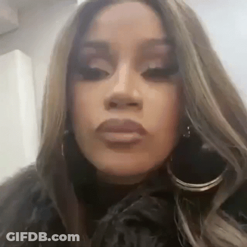 Cardi B Chewing GIF