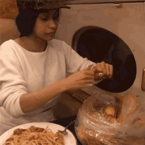 Cardi B Eating GIF