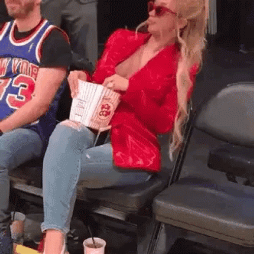 Cardi B Eating While Vibing GIF