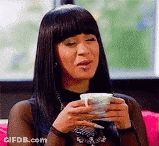 Cardi B Enjoying The Tea GIF