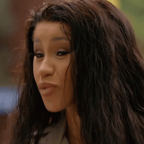 Cardi B Pouty Kiss GIF