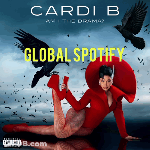 Cardi B 'S Album Cover For Am I The Drama GIF