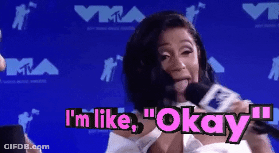 Cardi B Saying Okay GIF