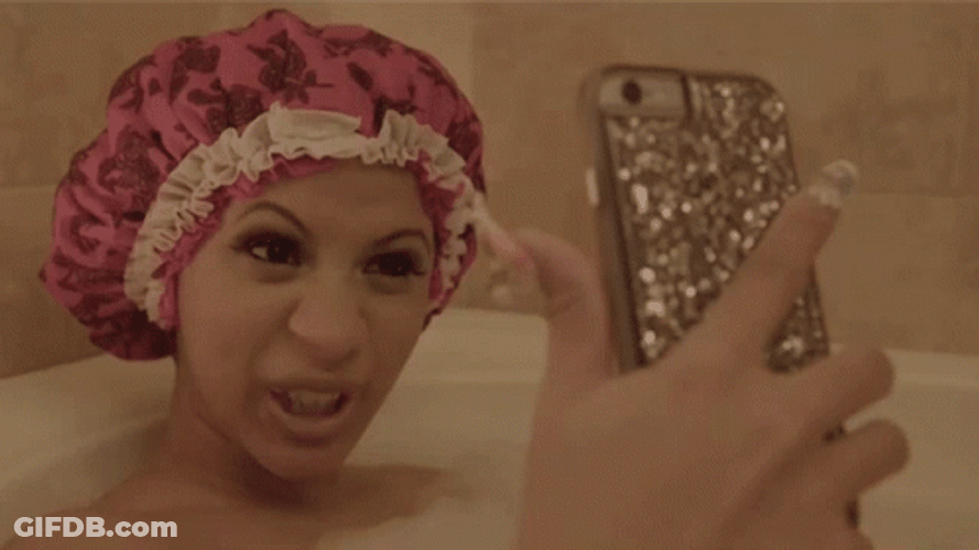 Cardi B Taking Selfie GIF