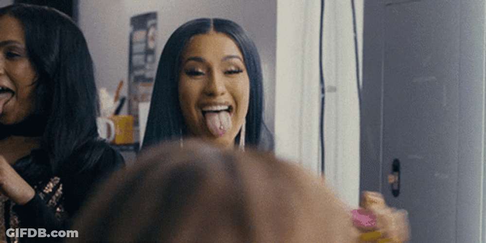 Cardi B Tongue Out GIF