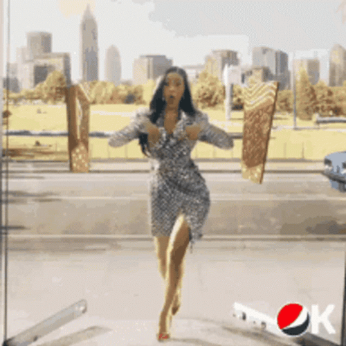 Cardi B Wearing Dress Saying Okurrr GIF