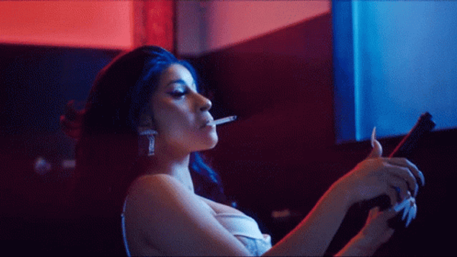 Cardi B With Hand Gun GIF