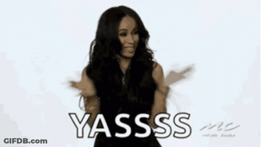 Cardi B Yessss While Tounge Out GIF
