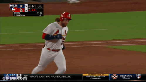 Cardinals Baseball Player Running GIF