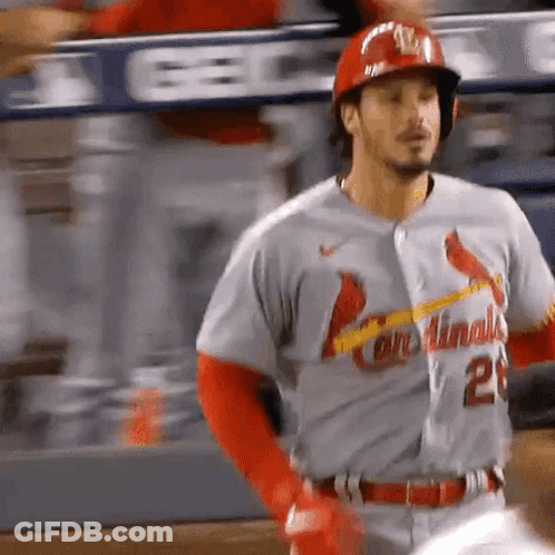 Cardinals Baseball Player Standing On Field GIF