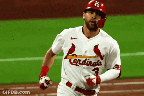 Cardinals Player Running To Home Plate GIF
