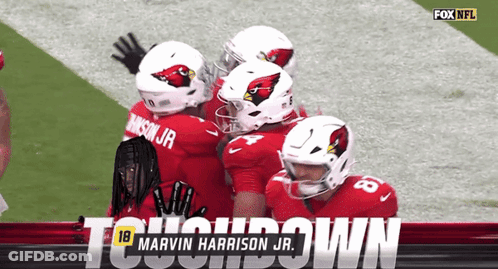 Cardinals Players Celebrate Touchdown GIF