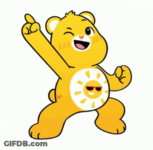 Care Bear Dancing With Sun On Belly GIF