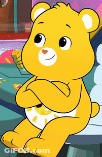 Care Bear Sitting With Arms Crossed GIF