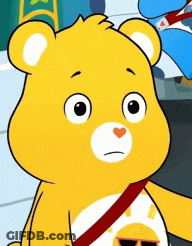 Care Bear Wearing Sunglasses And Red Belt GIF