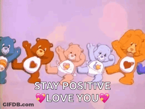 Care Bears Dancing Stay Positive Love You GIF