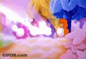 Care Bears Standing In Forest GIF