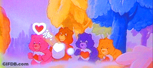 Care Bears Standing In Forest GIF