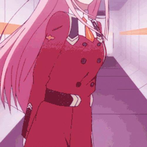 Carefree Zero Two Robot GIF