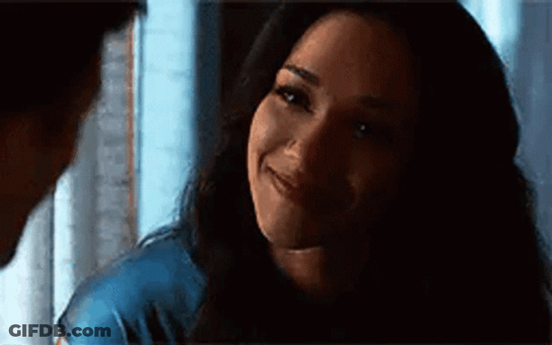 Caressing Beautiful Woman Smiling Face GIF