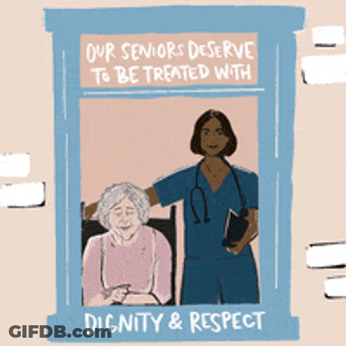 Caring For Seniors Digital Text Message GIF