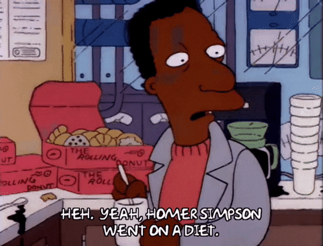 Carl Carlson Yeah Homer Simpson On Diet GIF