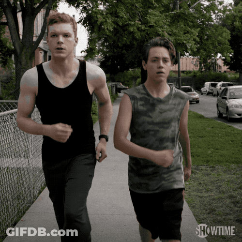Carl Gallagher Jogging Exercise GIF