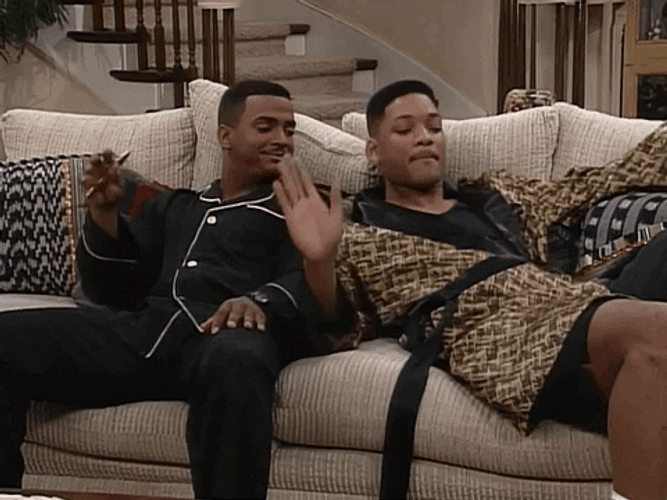 Carlton Chilling With Will Smith GIF