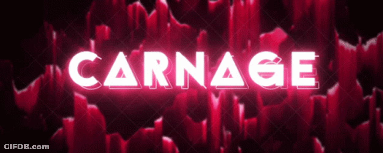 Carnage Neon Pink Text Animation GIF