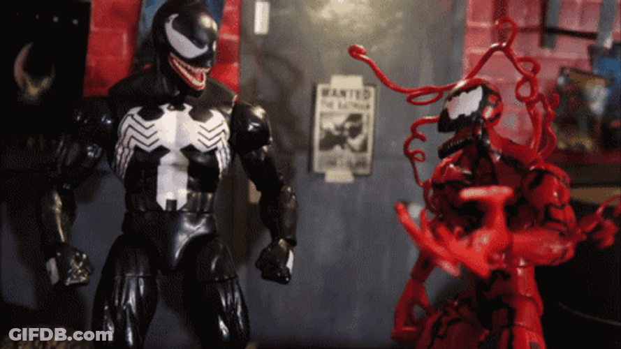 Carnage Versus Venom Toys GIF