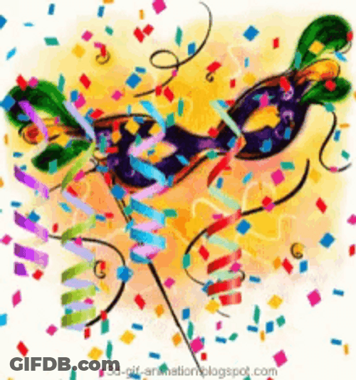 Carnival Glitter Bomb Mask Celebrate GIF