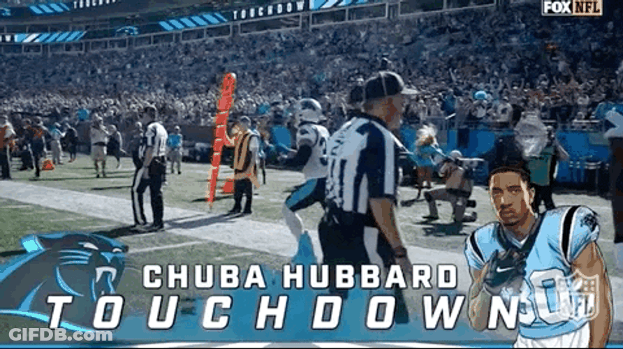 Carolina Panthers Chuba Hubbard Touchdown GIF