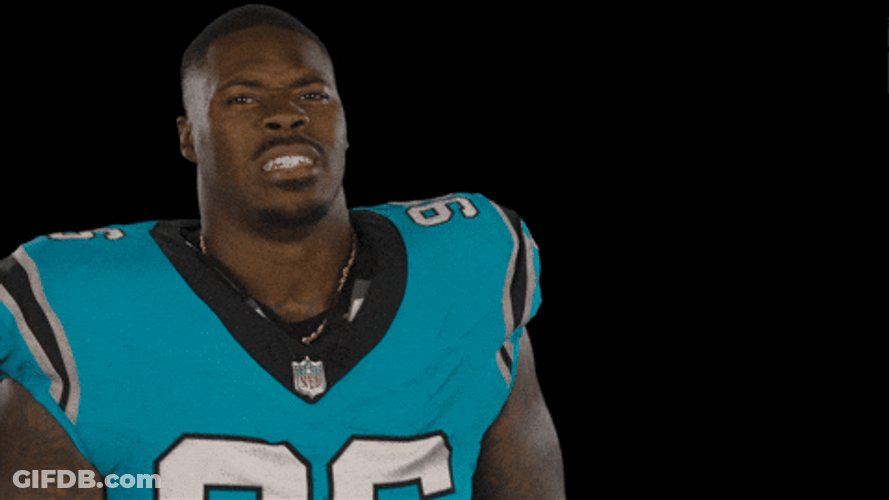 Carolina Panthers Deshawn Williams Head Shaking GIF